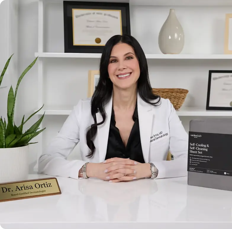 Certified Dermatologist Dr. Arisa Ortiz recommends Miracle Sheets